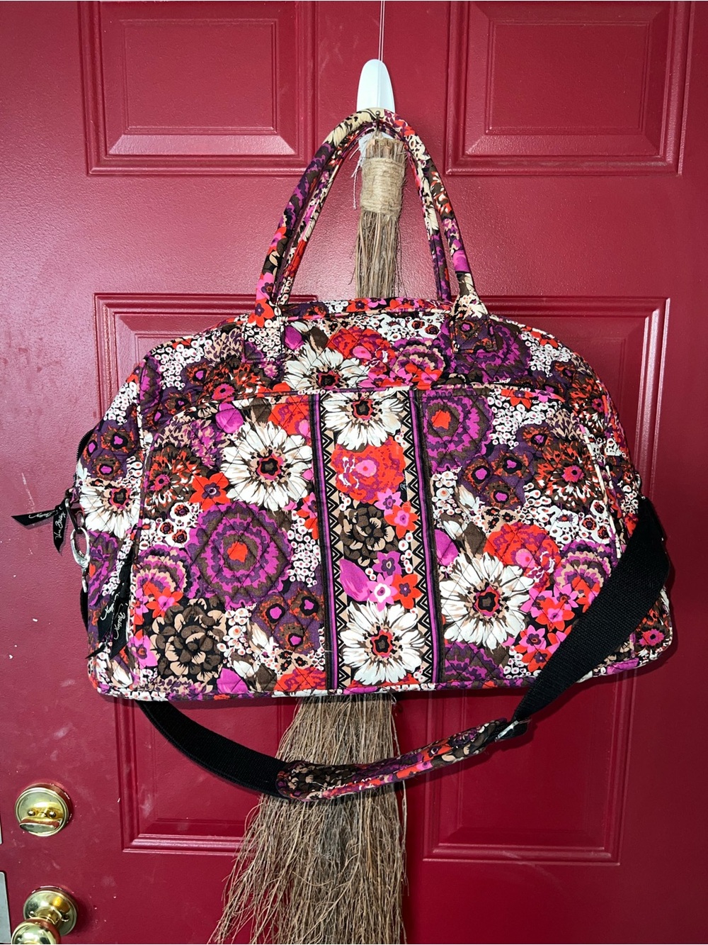 Vera Bradley Multicolor Floral Quilted Travel Duffel
